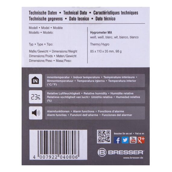 Гигрометр Bresser Mould Alert, белый, фото , изображение 9
