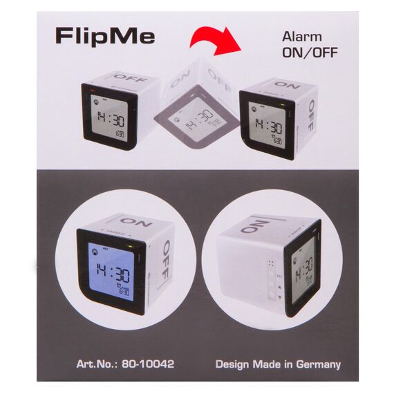 Часы настольные Bresser FlipMe Alarm Clock, серебристые, фото , изображение 14