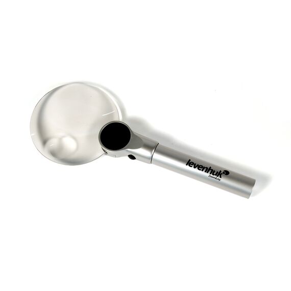 Лупа Levenhuk Zeno 400, 2/4x, 88/21 мм, 2 LED, металл, фото 