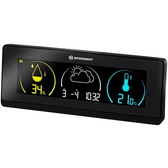Метеостанция Bresser Temeo Life с цветным дисплеем, черная, фото 