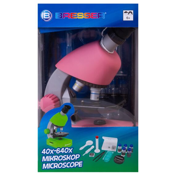 Микроскоп Bresser Junior 40–640x, розовый, фото , изображение 15