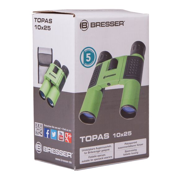 Бинокль Bresser Topas 10x25 Green, фото , изображение 8