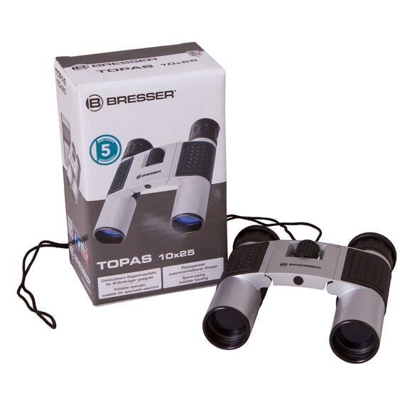 Бинокль Bresser Topas 10x25 Silver, фото , изображение 7