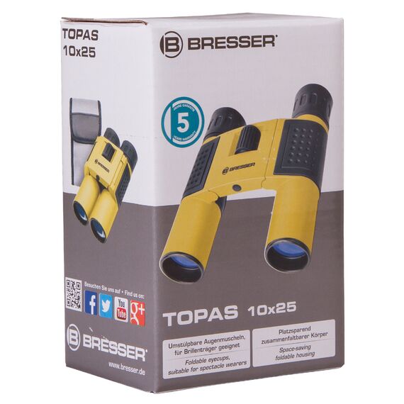 Бинокль Bresser Topas 10x25 Yellow, фото , изображение 8