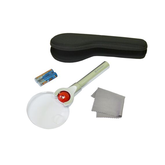 Лупа Bresser 2,5x/4x, 88 мм, LED, металл, фото , изображение 3