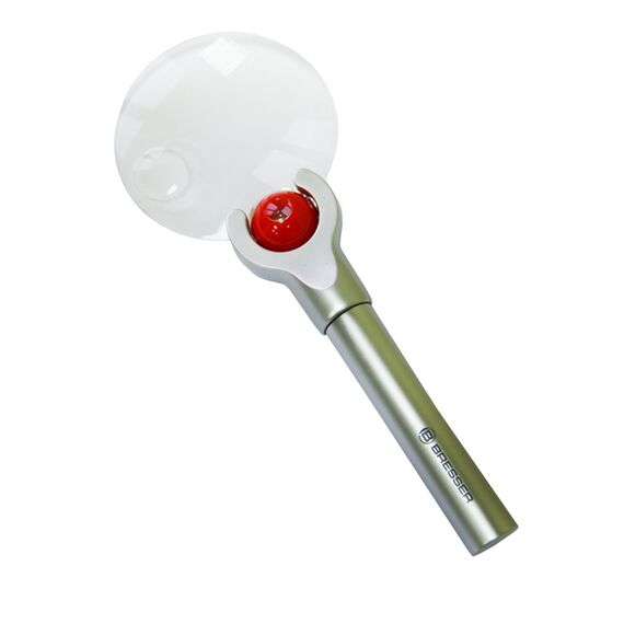 Лупа Bresser 2,5x/4x, 88 мм, LED, металл, фото 